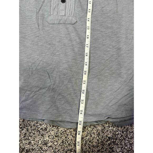 Aventura Organic Cotton Sleeveless Tank Top, Collared Quarter-Button Sz M Blue - Picture 8 of 12
